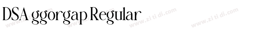 DSA ggorgap Regular字体转换